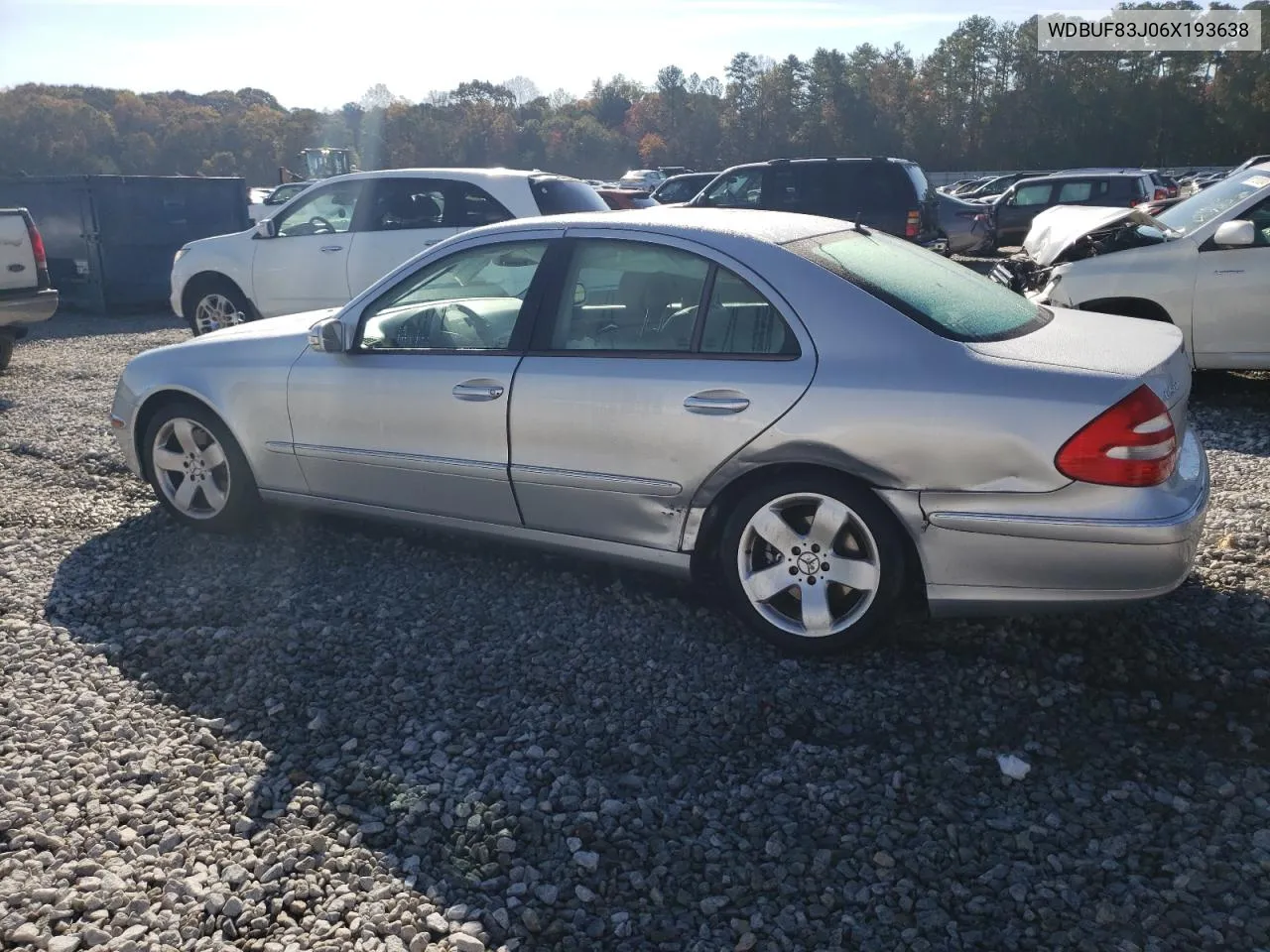 2006 Mercedes-Benz E 500 4Matic VIN: WDBUF83J06X193638 Lot: 81128084