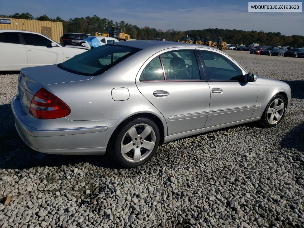 2006 Mercedes-Benz E 500 4Matic VIN: WDBUF83J06X193638 Lot: 81128084