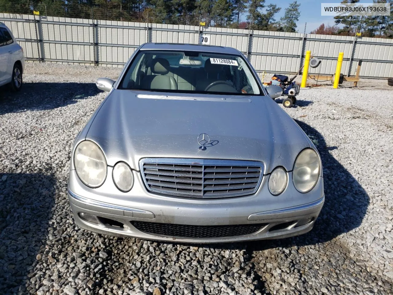 2006 Mercedes-Benz E 500 4Matic VIN: WDBUF83J06X193638 Lot: 81128084