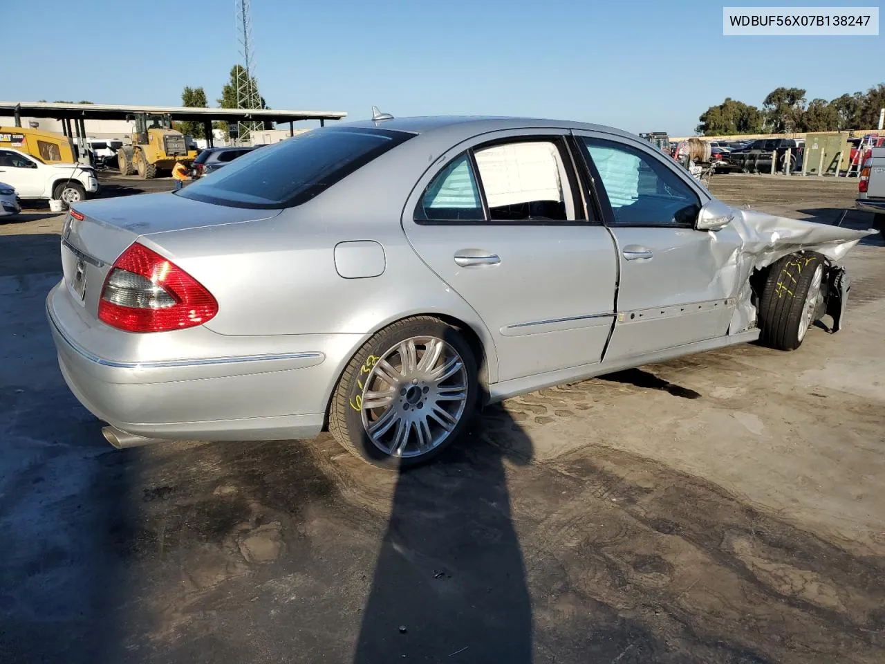 2007 Mercedes-Benz E 350 VIN: WDBUF56X07B138247 Lot: 69149794