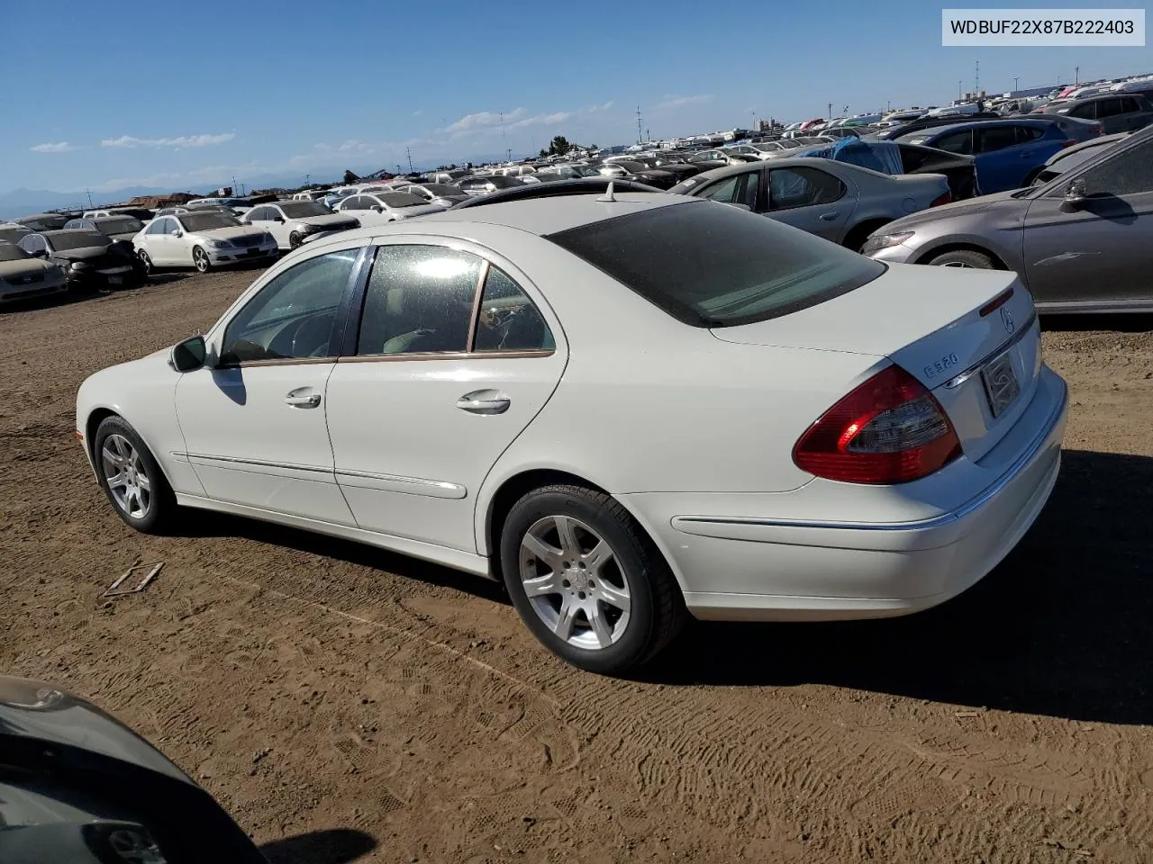 2007 Mercedes-Benz E 320 Cdi VIN: WDBUF22X87B222403 Lot: 71856894