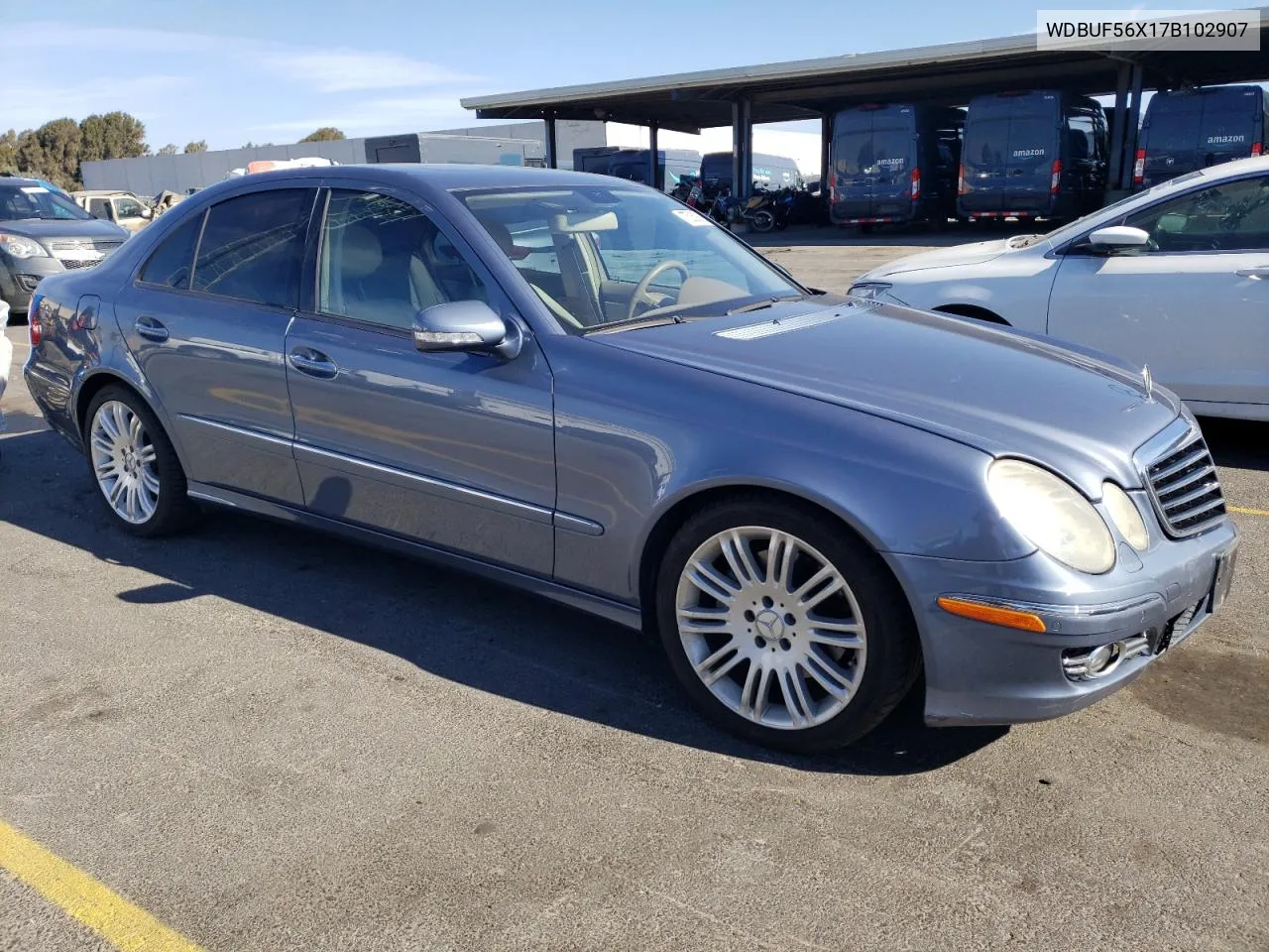 2007 Mercedes-Benz E 350 VIN: WDBUF56X17B102907 Lot: 75059134