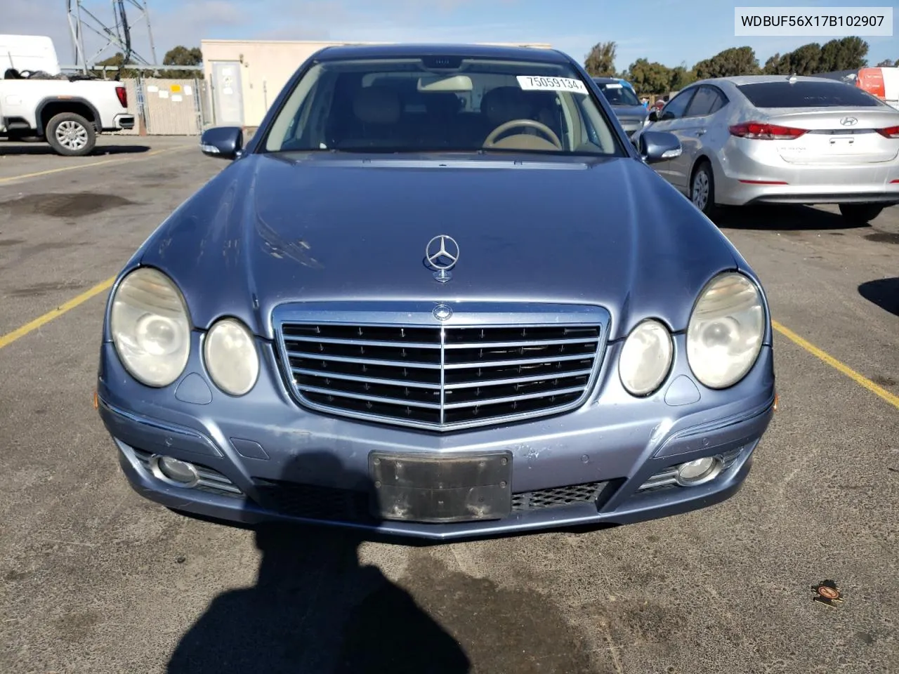 2007 Mercedes-Benz E 350 VIN: WDBUF56X17B102907 Lot: 75059134