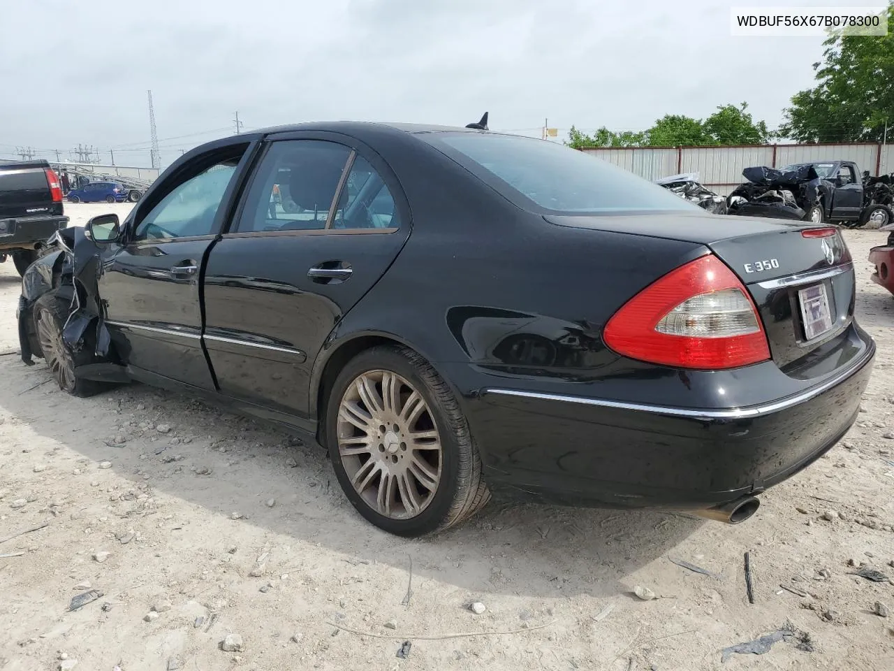 2007 Mercedes-Benz E 350 VIN: WDBUF56X67B078300 Lot: 75866494