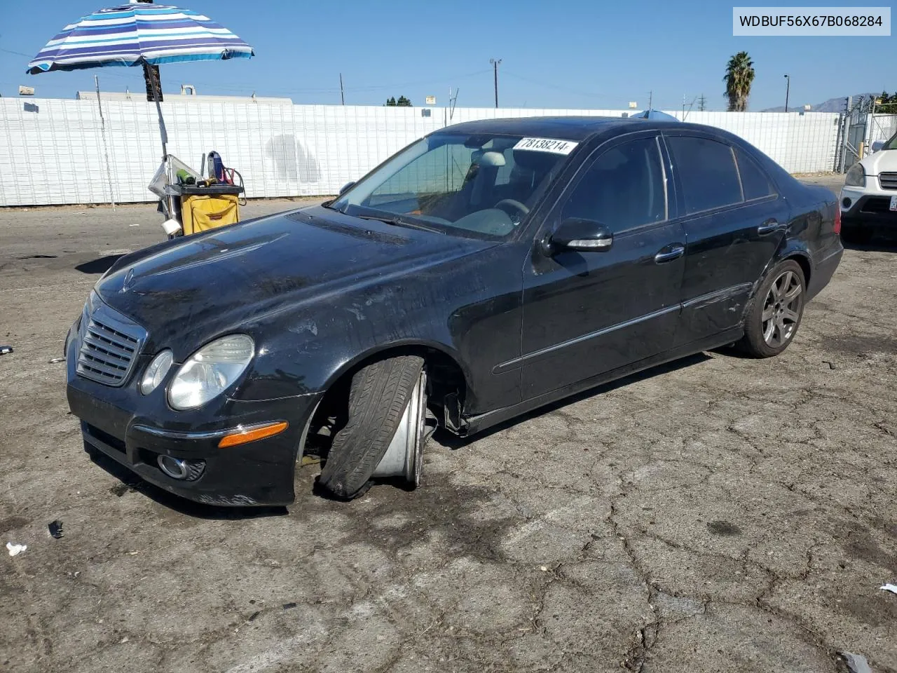 2007 Mercedes-Benz E 350 VIN: WDBUF56X67B068284 Lot: 78138214