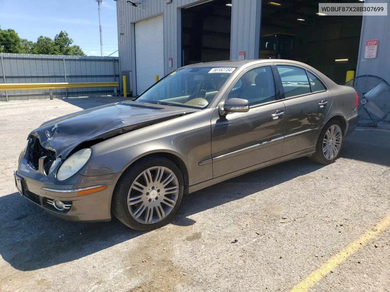 2008 Mercedes-Benz E 350 4Matic VIN: WDBUF87X28B307699 Lot: 58162734