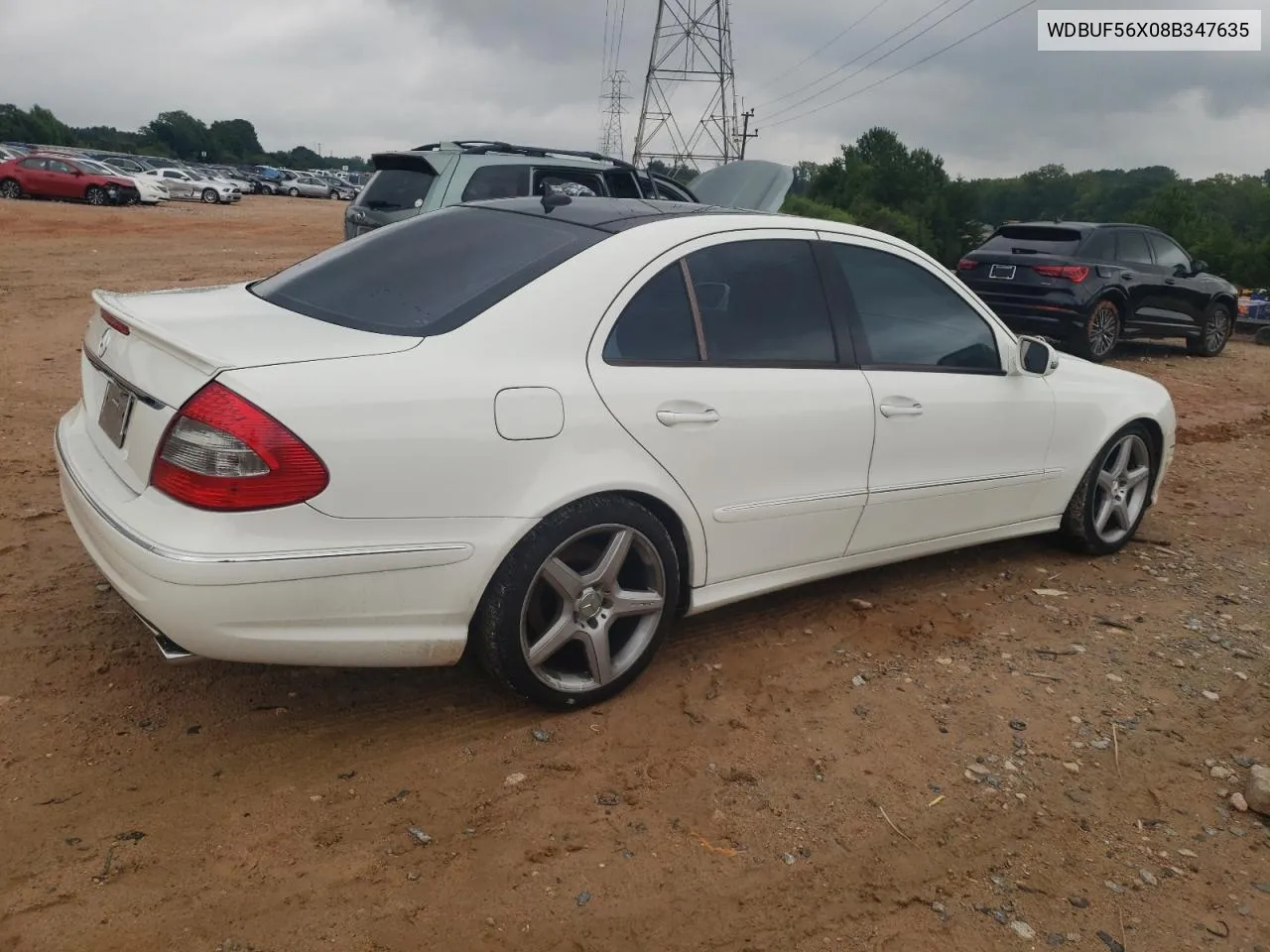 2008 Mercedes-Benz E 350 VIN: WDBUF56X08B347635 Lot: 65159134