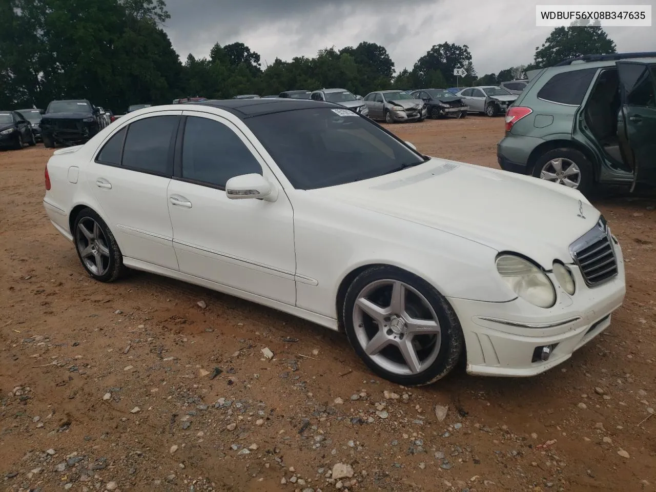 2008 Mercedes-Benz E 350 VIN: WDBUF56X08B347635 Lot: 65159134