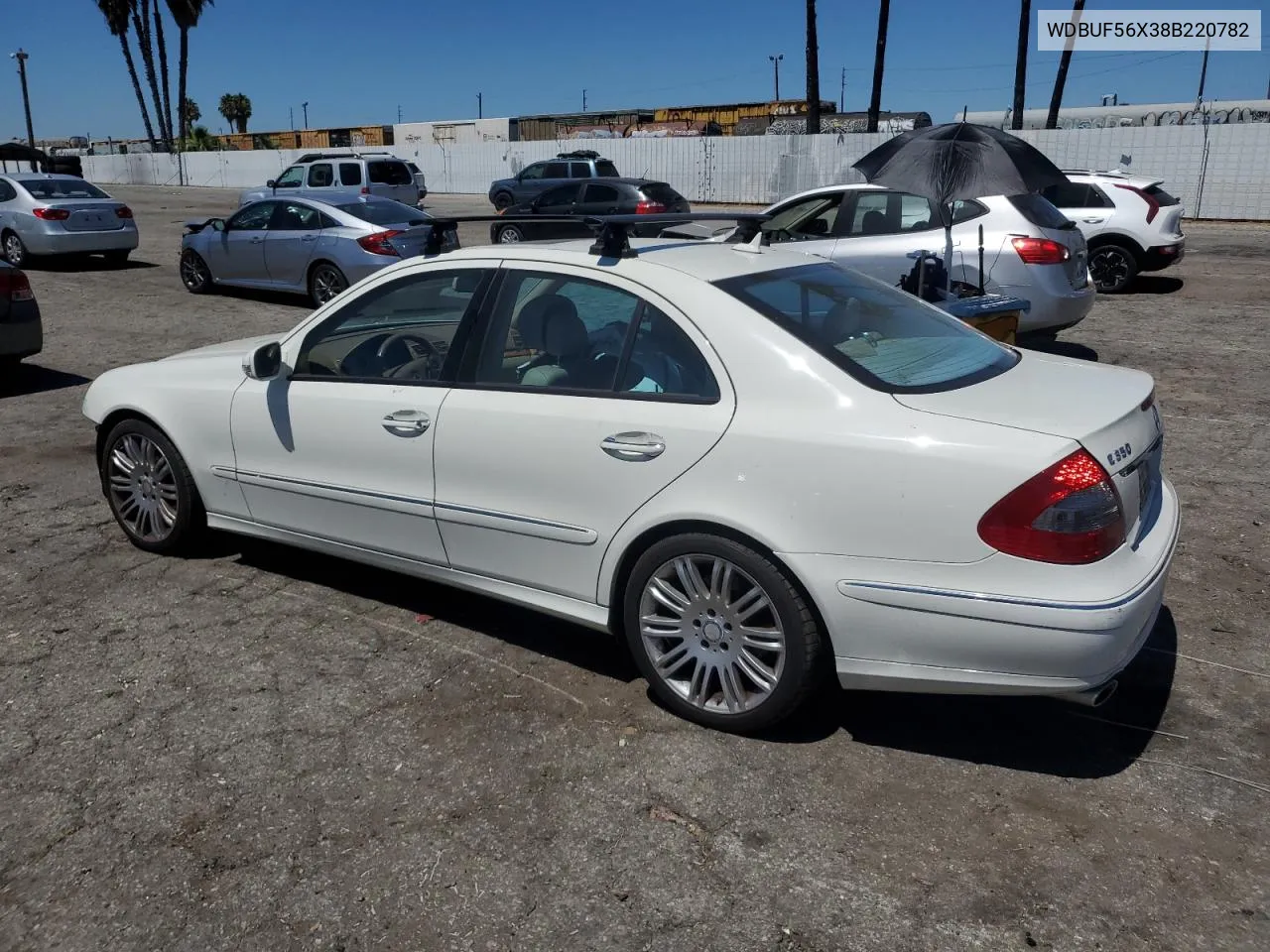 2008 Mercedes-Benz E 350 VIN: WDBUF56X38B220782 Lot: 68536154