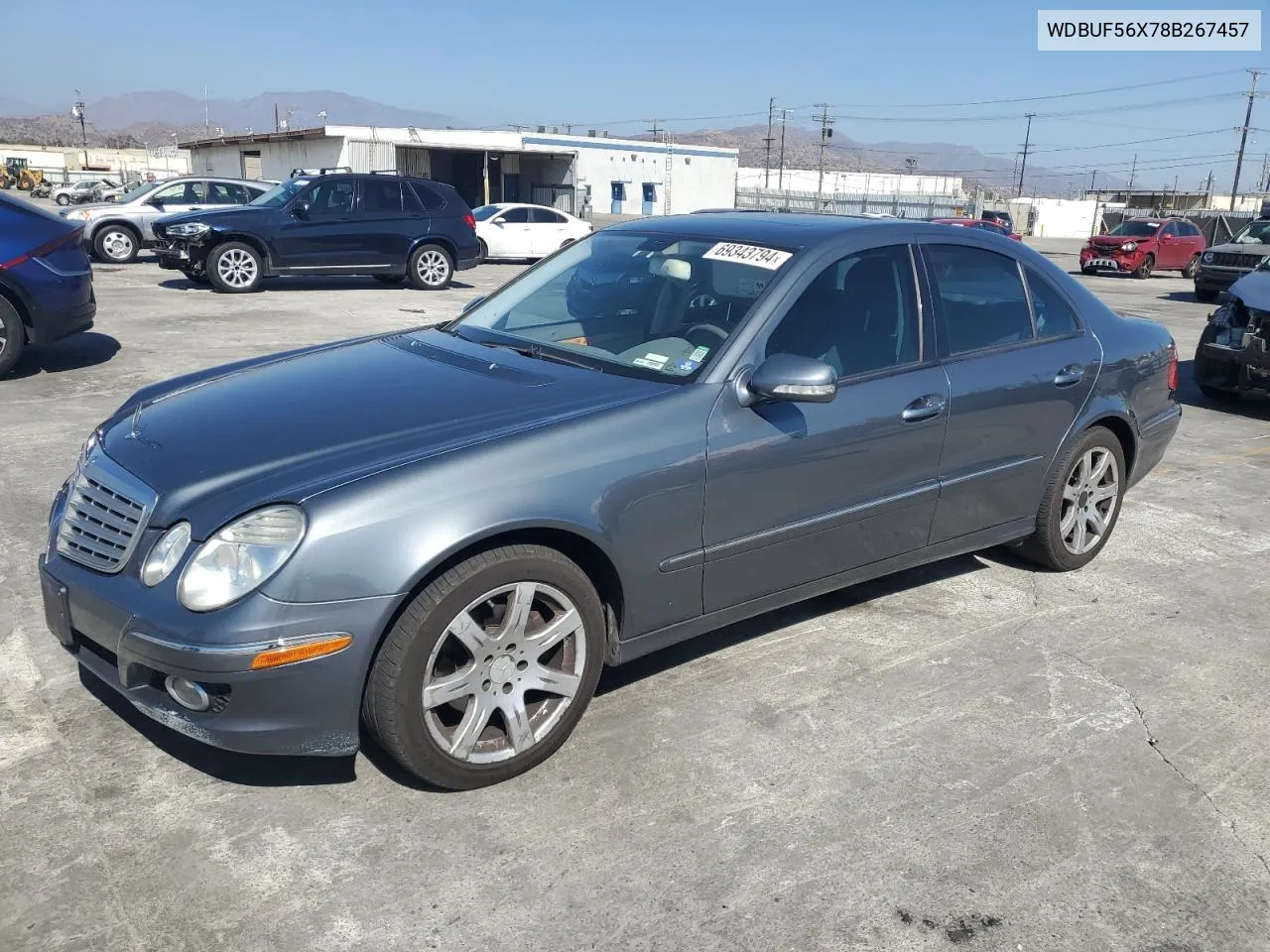 2008 Mercedes-Benz E 350 VIN: WDBUF56X78B267457 Lot: 69343794