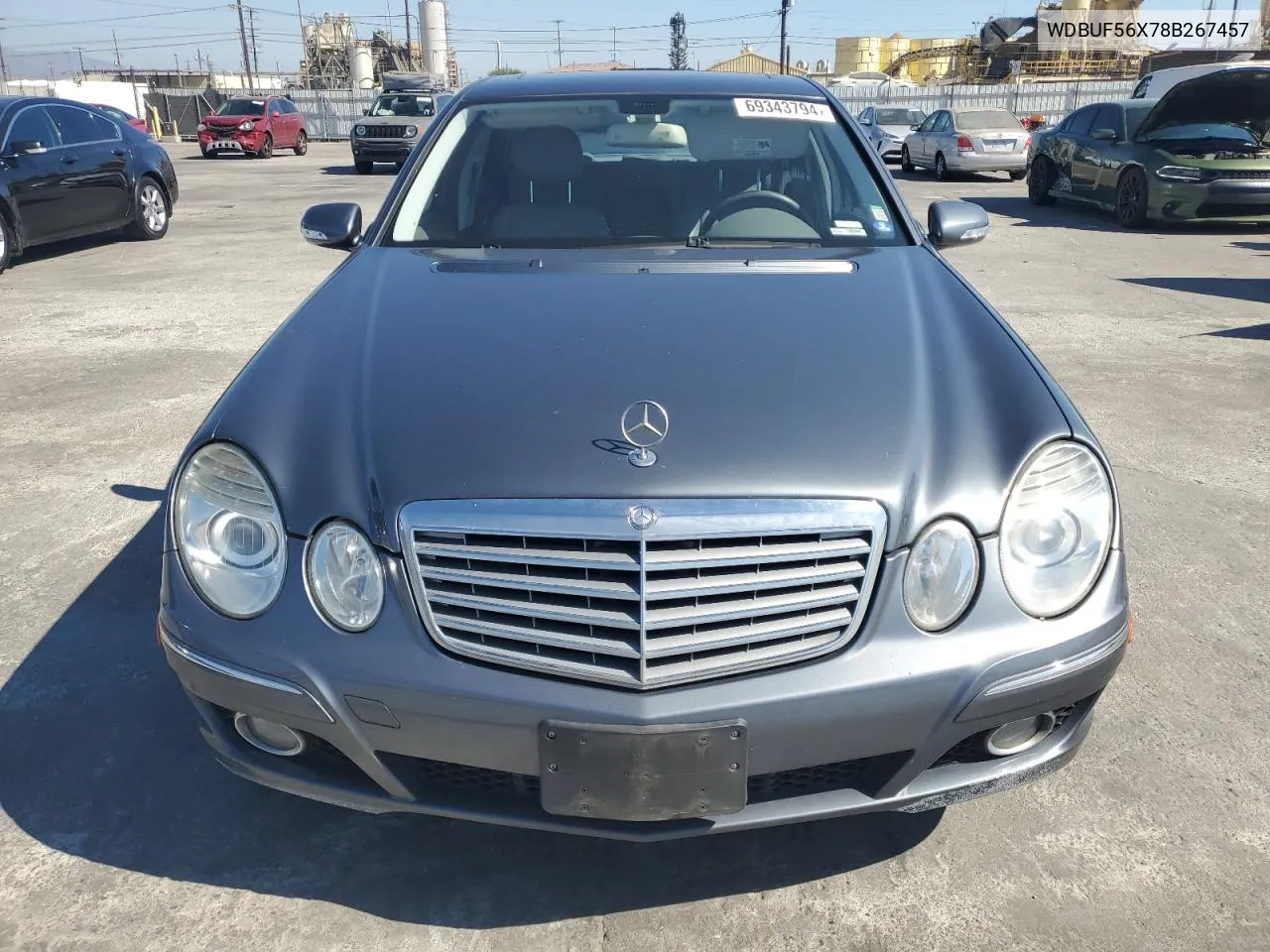 2008 Mercedes-Benz E 350 VIN: WDBUF56X78B267457 Lot: 69343794