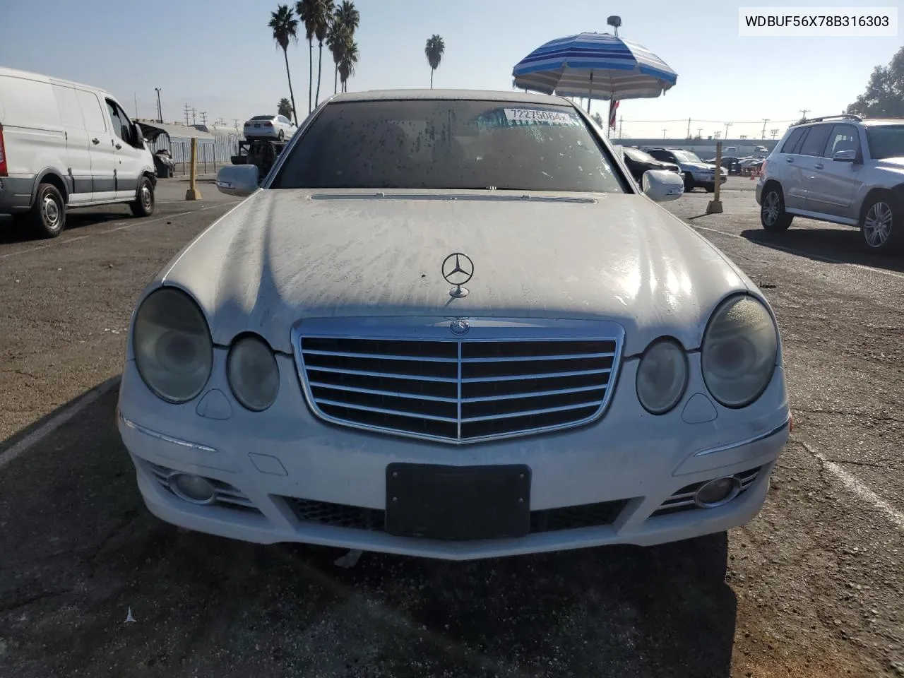 2008 Mercedes-Benz E 350 VIN: WDBUF56X78B316303 Lot: 72275064