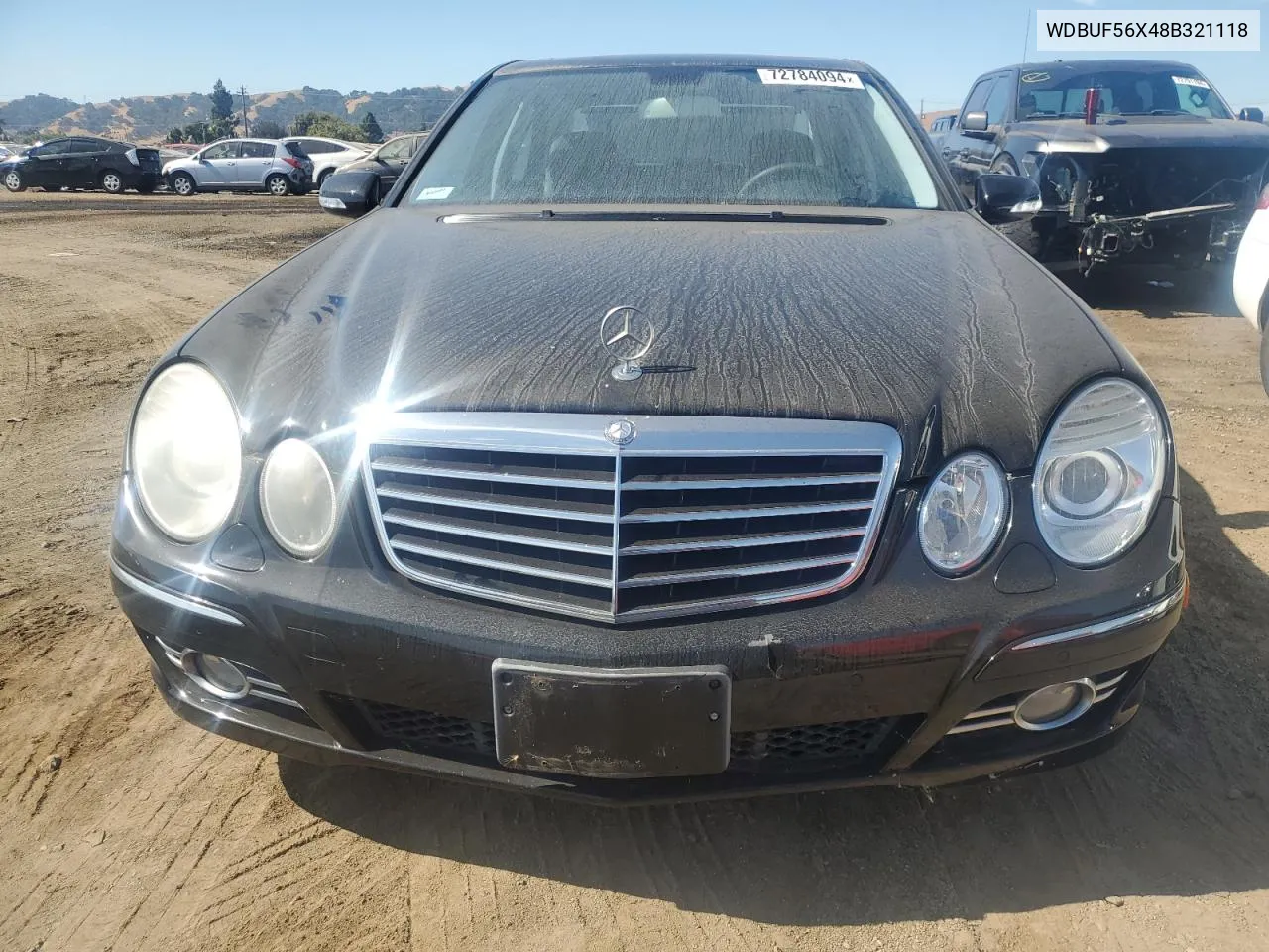 2008 Mercedes-Benz E 350 VIN: WDBUF56X48B321118 Lot: 72784094