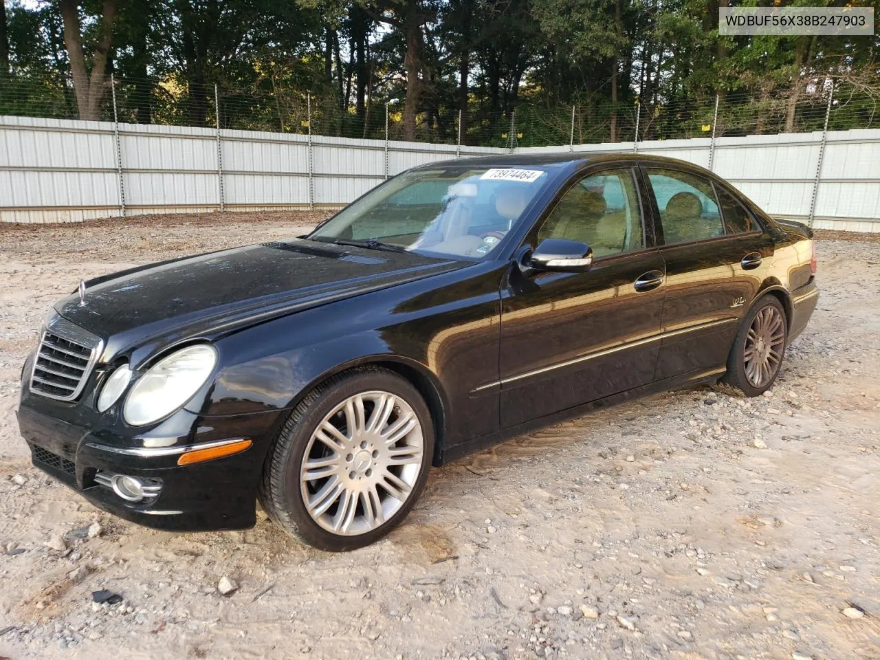 2008 Mercedes-Benz E 350 VIN: WDBUF56X38B247903 Lot: 73974464