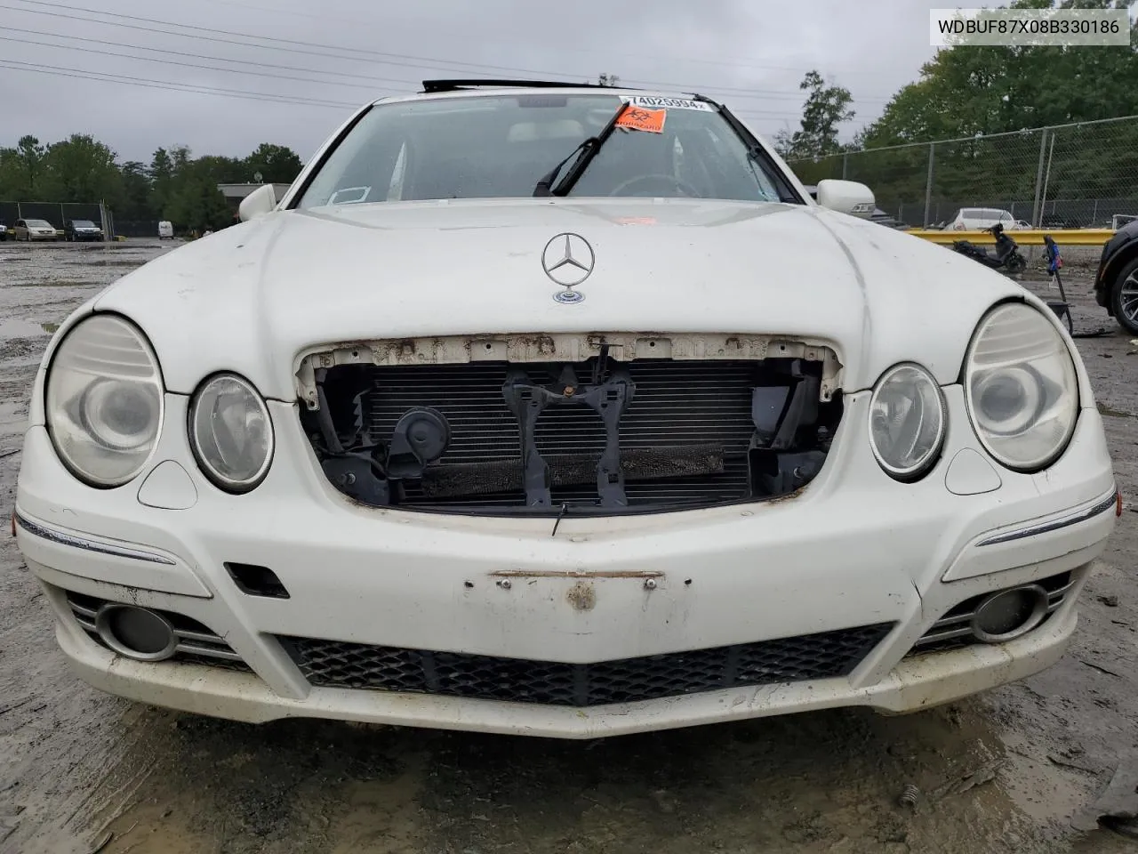 2008 Mercedes-Benz E 350 4Matic VIN: WDBUF87X08B330186 Lot: 74025994