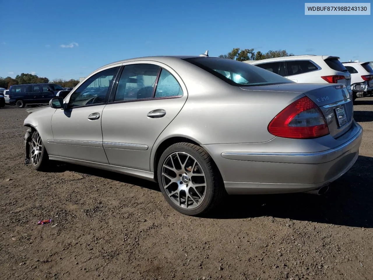 2008 Mercedes-Benz E 350 4Matic VIN: WDBUF87X98B243130 Lot: 75044204