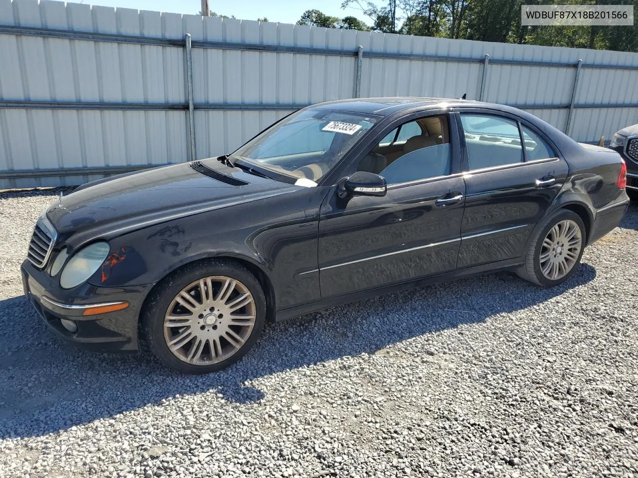 2008 Mercedes-Benz E 350 4Matic VIN: WDBUF87X18B201566 Lot: 75673324