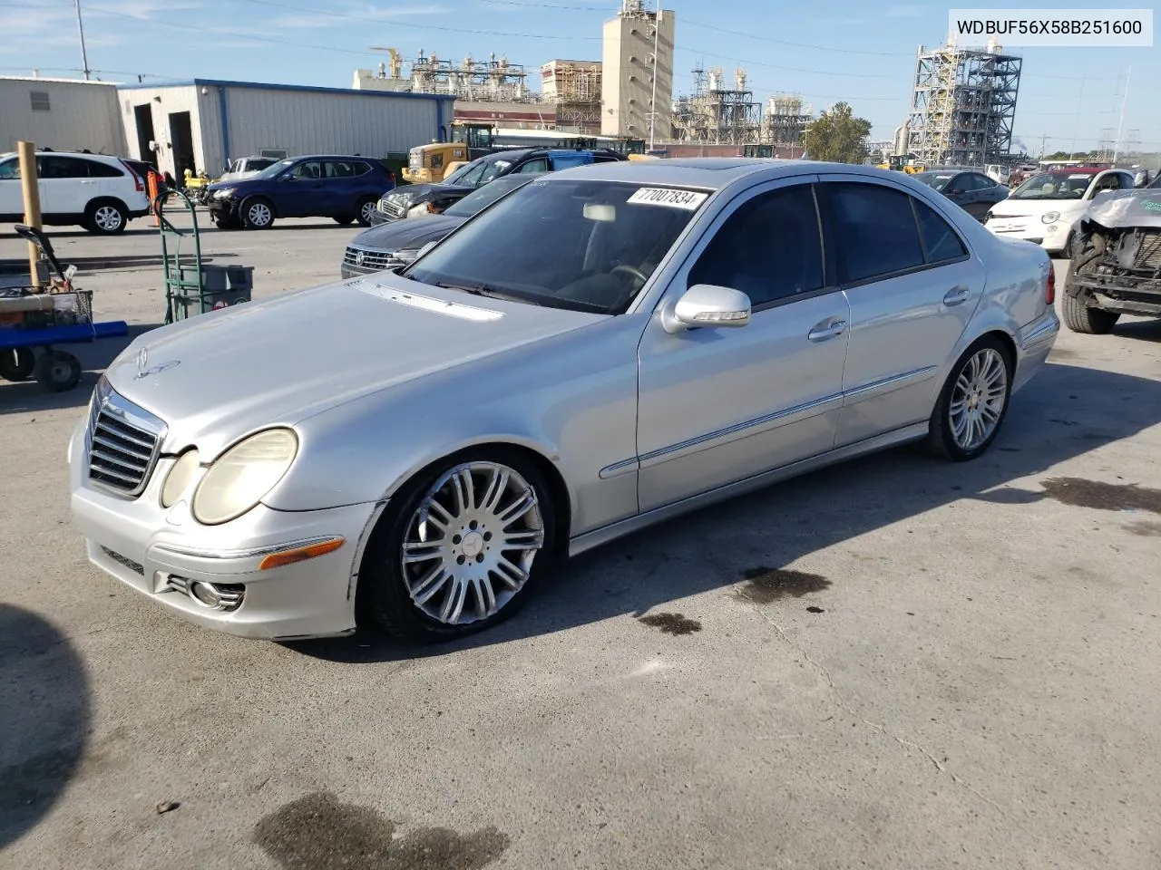 2008 Mercedes-Benz E 350 VIN: WDBUF56X58B251600 Lot: 77007834