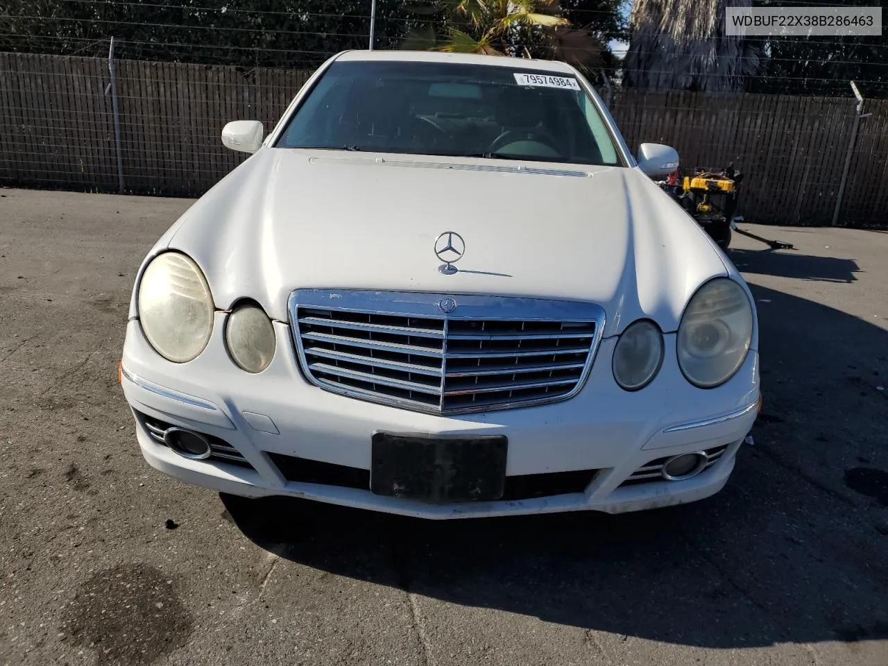 2008 Mercedes-Benz E 320 Cdi VIN: WDBUF22X38B286463 Lot: 79574984