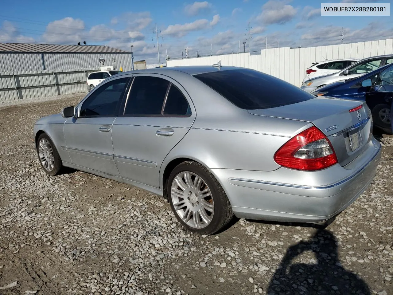 2008 Mercedes-Benz E 350 4Matic VIN: WDBUF87X28B280181 Lot: 80326704