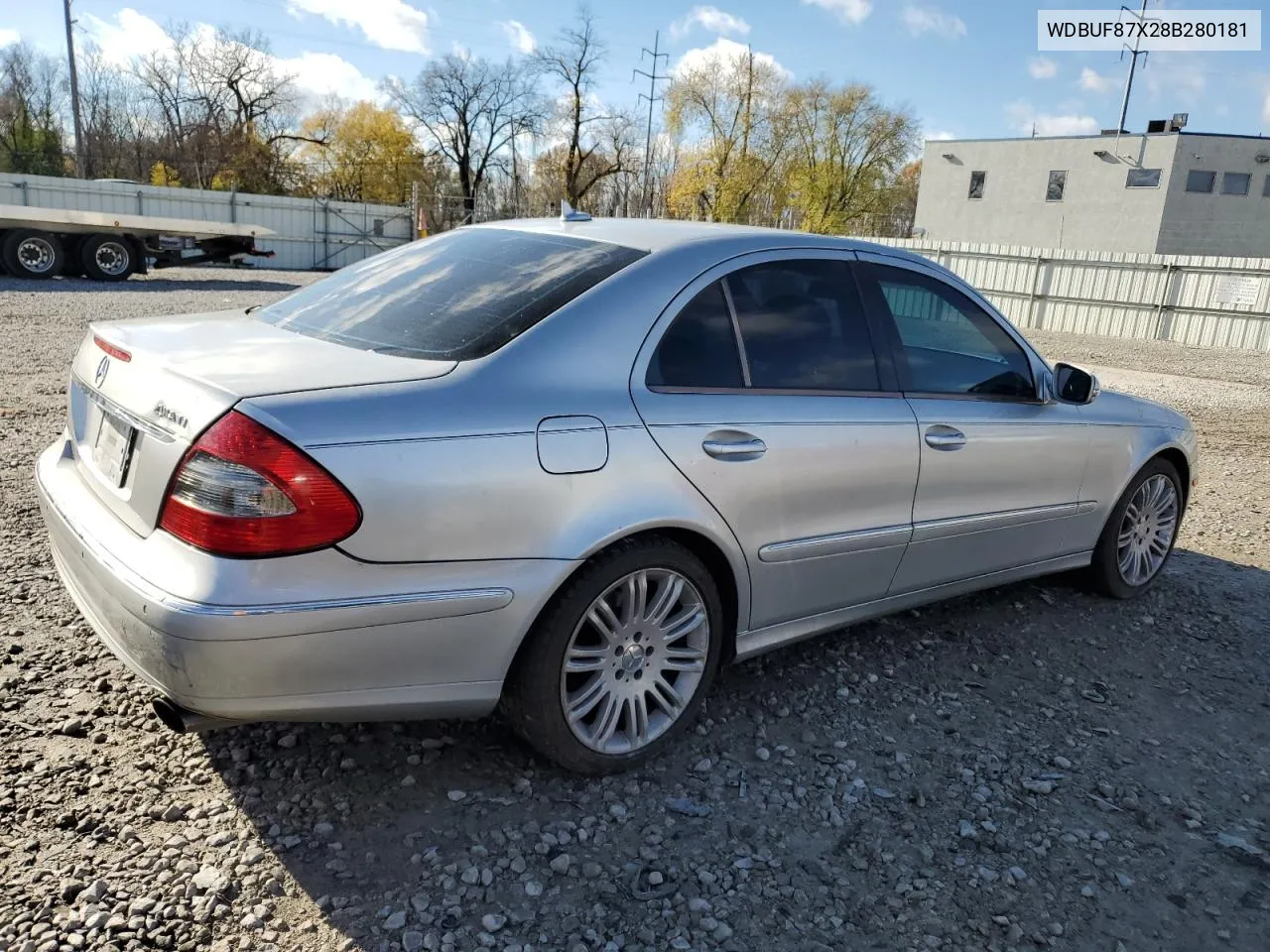 2008 Mercedes-Benz E 350 4Matic VIN: WDBUF87X28B280181 Lot: 80326704