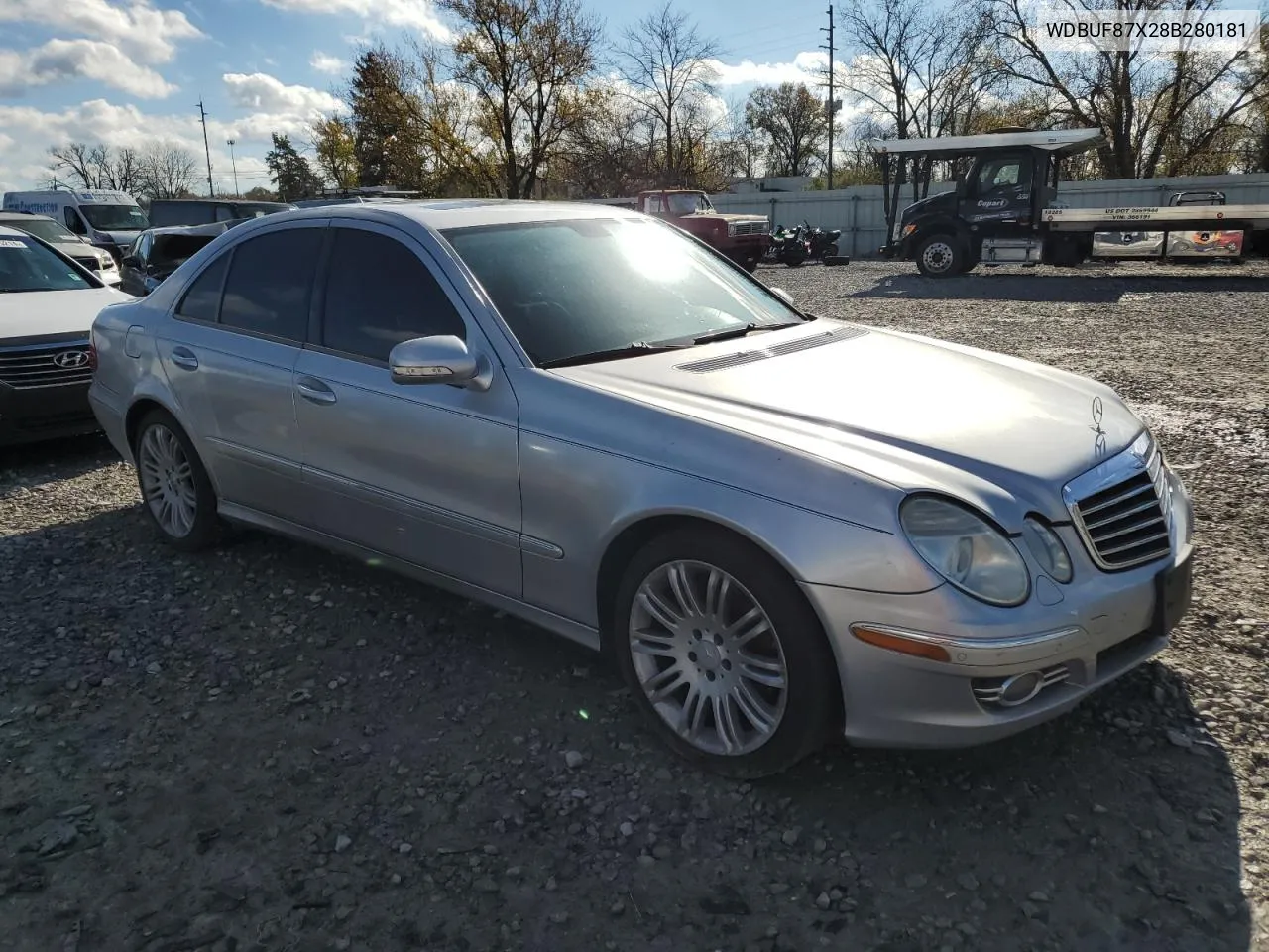 2008 Mercedes-Benz E 350 4Matic VIN: WDBUF87X28B280181 Lot: 80326704