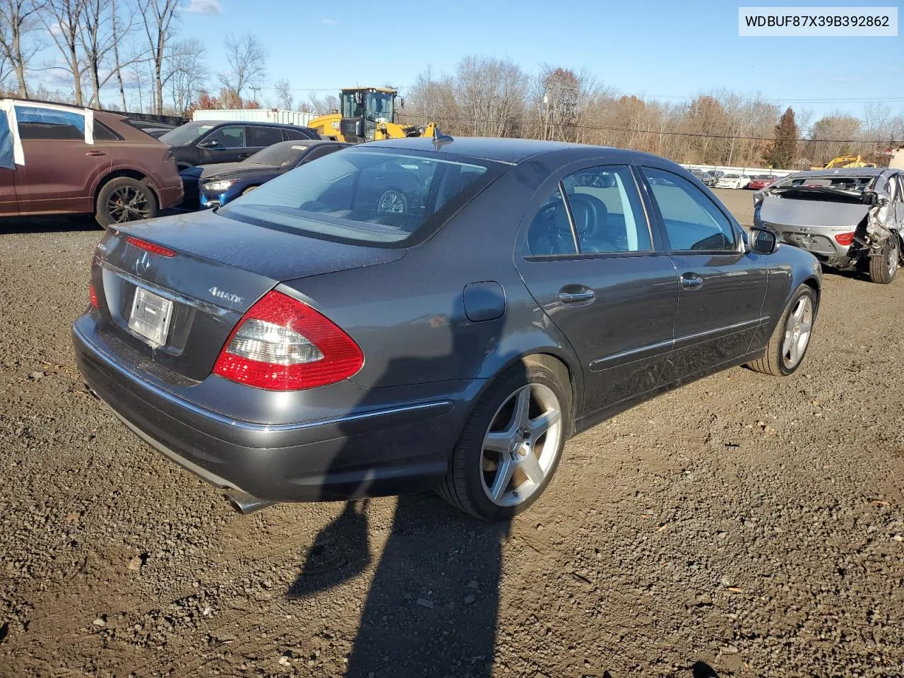 2009 Mercedes-Benz E 350 4Matic VIN: WDBUF87X39B392862 Lot: 75390484