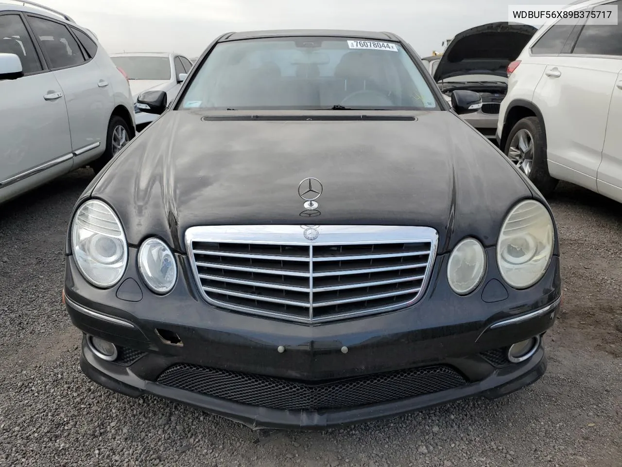 2009 Mercedes-Benz E 350 VIN: WDBUF56X89B375717 Lot: 76078044