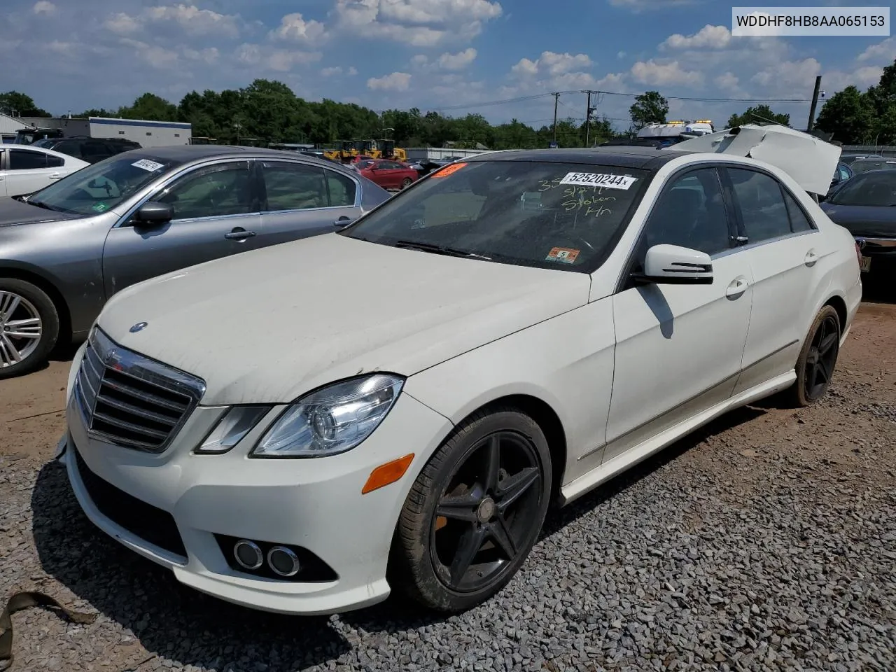 2010 Mercedes-Benz E 350 4Matic VIN: WDDHF8HB8AA065153 Lot: 52520244