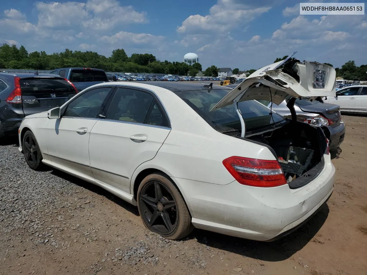 2010 Mercedes-Benz E 350 4Matic VIN: WDDHF8HB8AA065153 Lot: 52520244