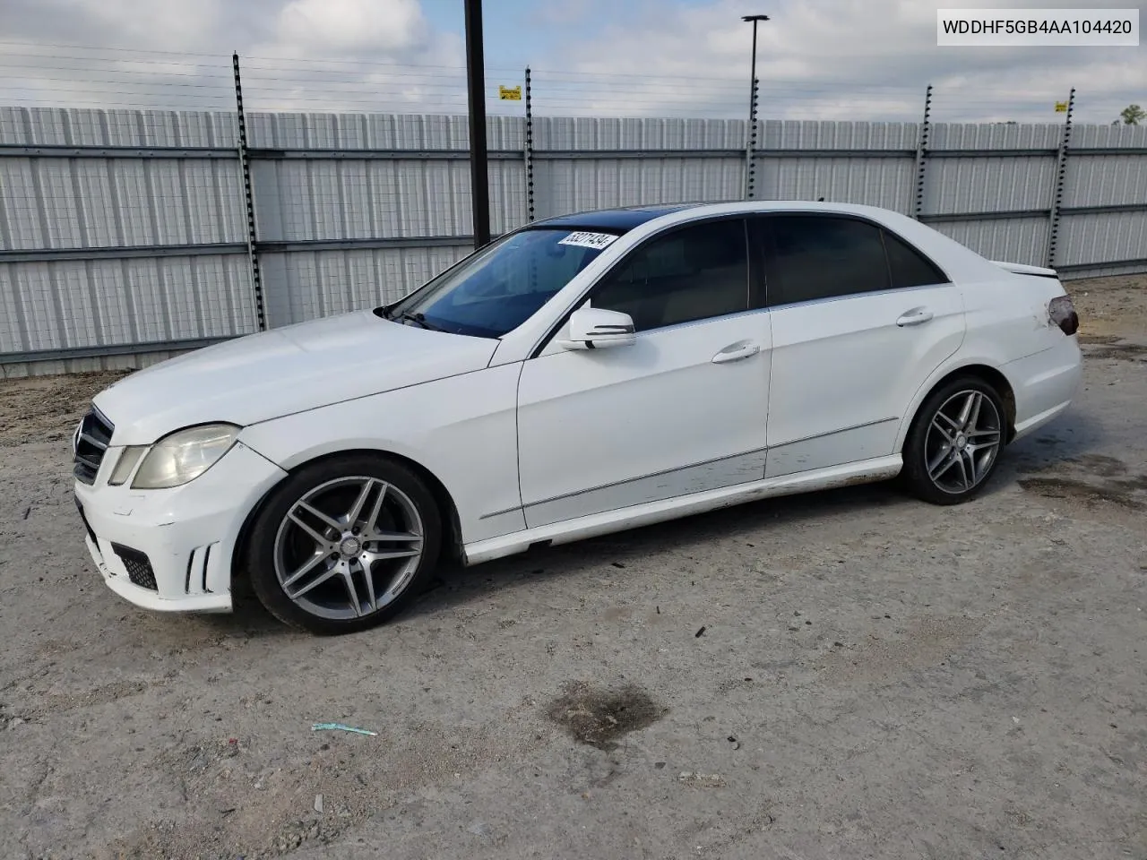 2010 Mercedes-Benz E 350 VIN: WDDHF5GB4AA104420 Lot: 53271434