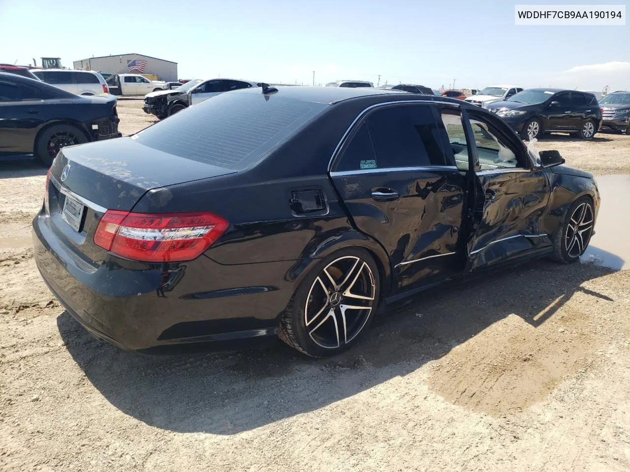 2010 Mercedes-Benz E 550 VIN: WDDHF7CB9AA190194 Lot: 58982834