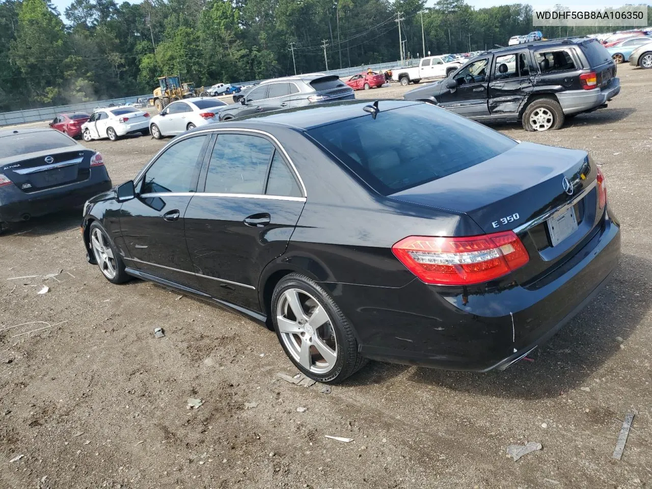 2010 Mercedes-Benz E 350 VIN: WDDHF5GB8AA106350 Lot: 67907114