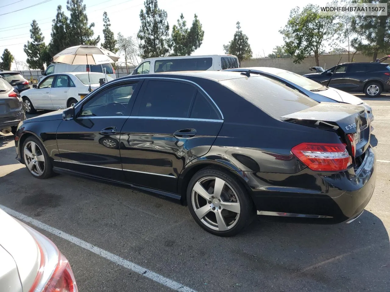 2010 Mercedes-Benz E 350 4Matic VIN: WDDHF8HB7AA115072 Lot: 69175764