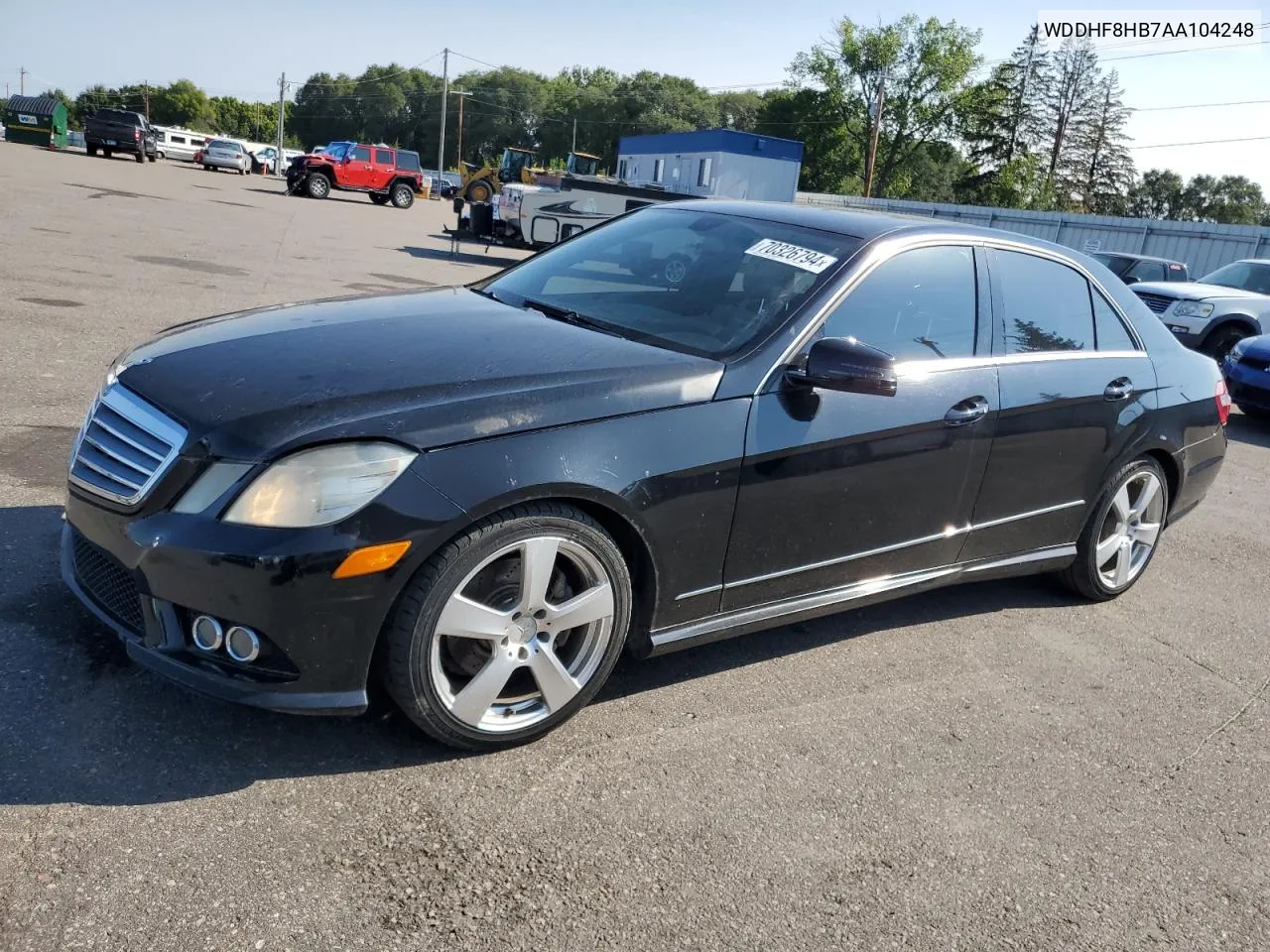 2010 Mercedes-Benz E 350 4Matic VIN: WDDHF8HB7AA104248 Lot: 70326794