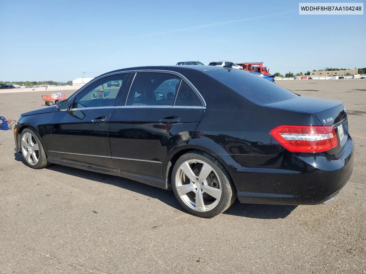 2010 Mercedes-Benz E 350 4Matic VIN: WDDHF8HB7AA104248 Lot: 70326794