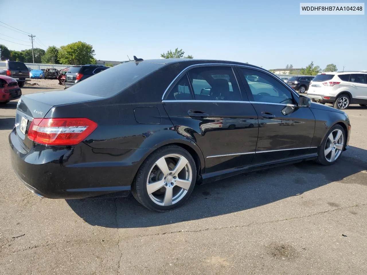 2010 Mercedes-Benz E 350 4Matic VIN: WDDHF8HB7AA104248 Lot: 70326794