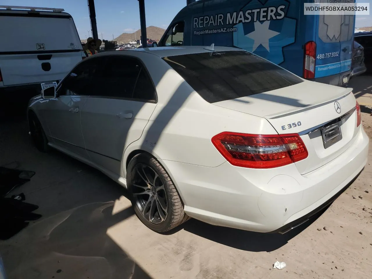 2010 Mercedes-Benz E 350 VIN: WDDHF5GBXAA053294 Lot: 70538274