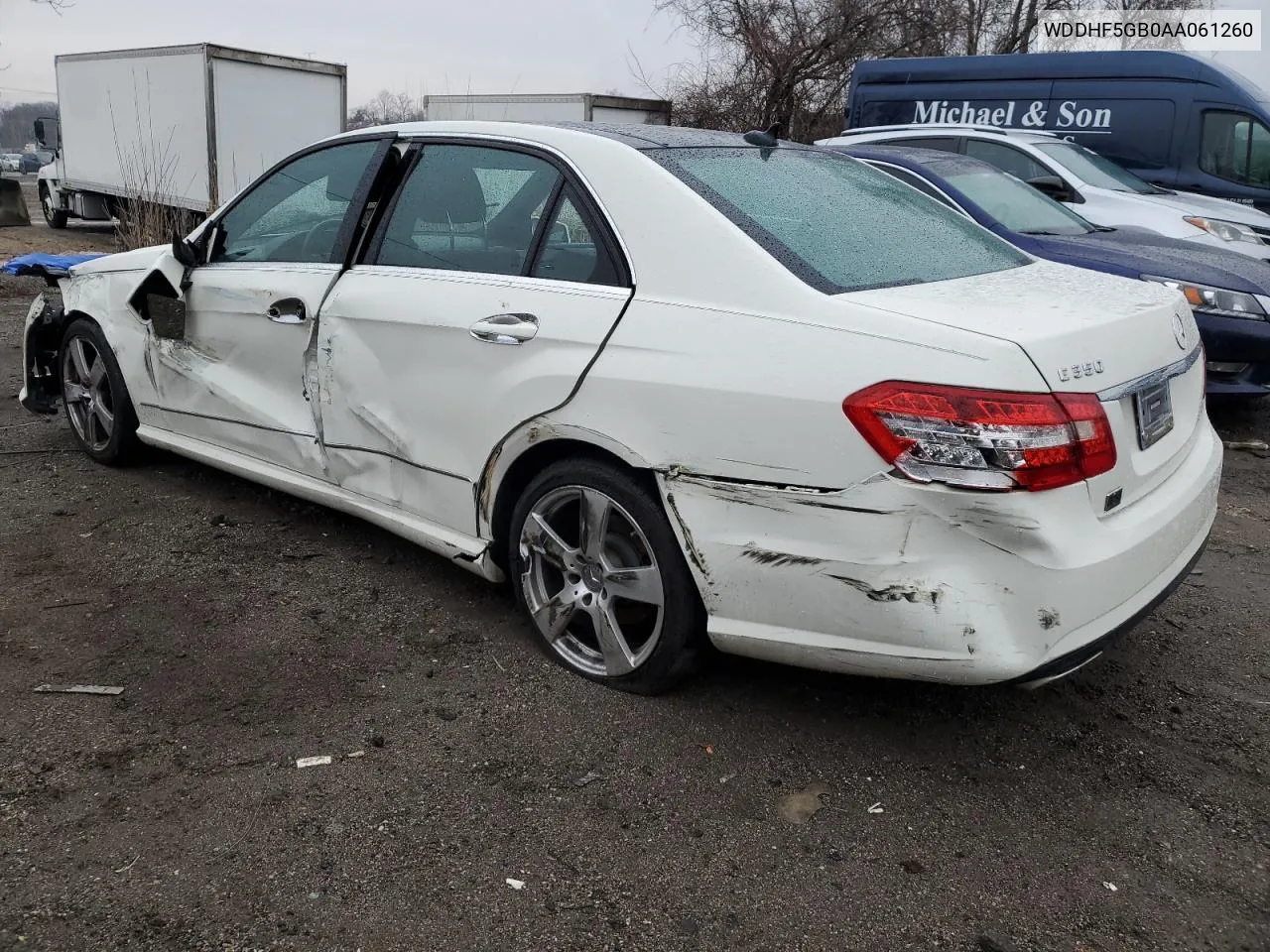 2010 Mercedes-Benz E 350 VIN: WDDHF5GB0AA061260 Lot: 70707384