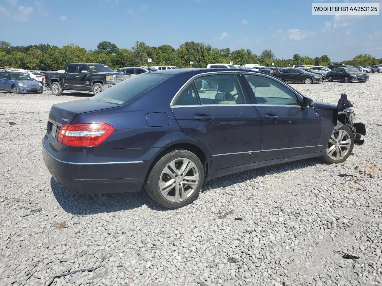 2010 Mercedes-Benz E 350 4Matic VIN: WDDHF8HB1AA253125 Lot: 70711434