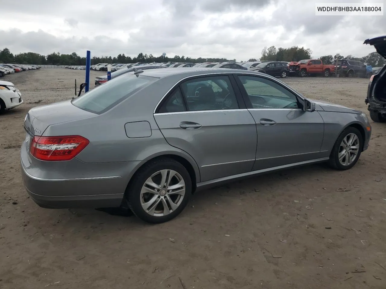 2010 Mercedes-Benz E 350 4Matic VIN: WDDHF8HB3AA188004 Lot: 72610204