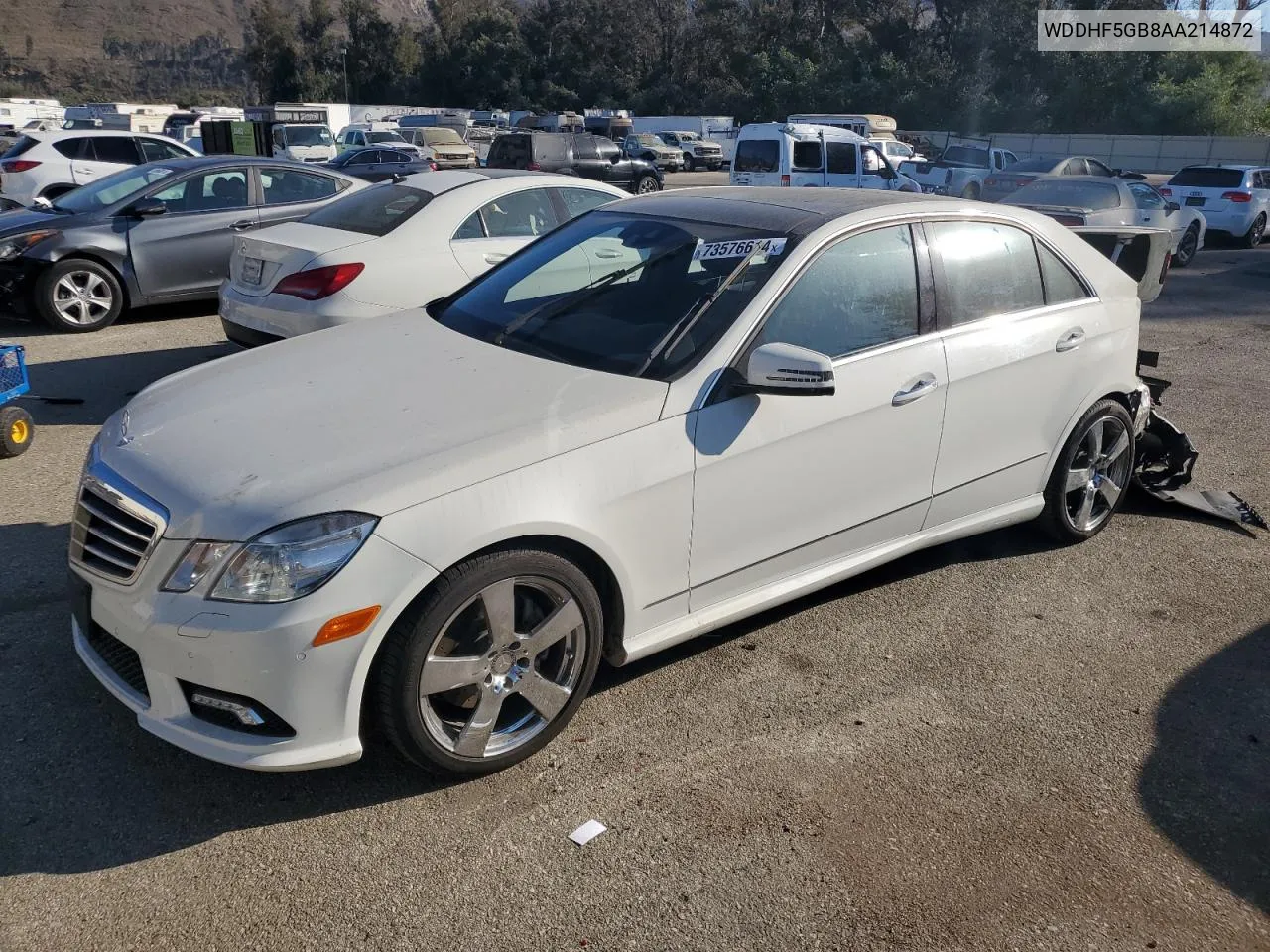 2010 Mercedes-Benz E 350 VIN: WDDHF5GB8AA214872 Lot: 73576614