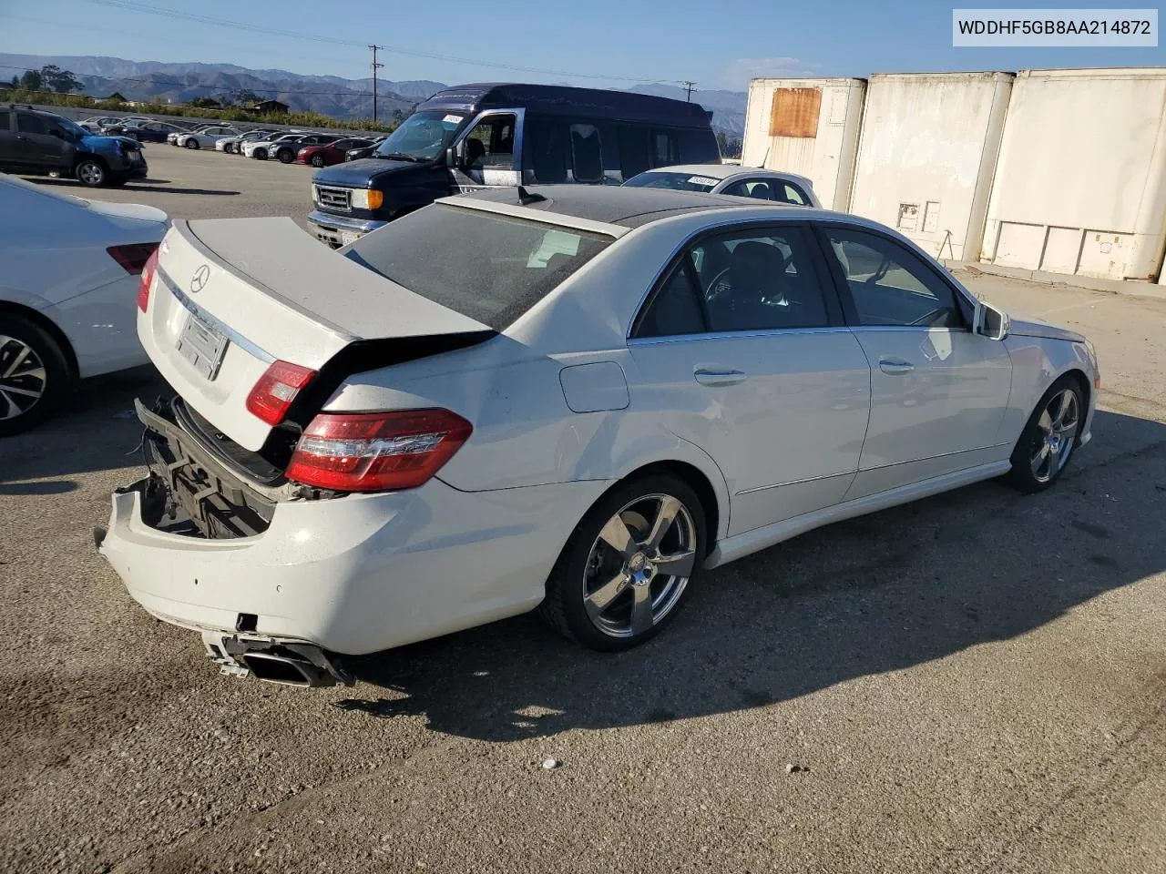 2010 Mercedes-Benz E 350 VIN: WDDHF5GB8AA214872 Lot: 73576614