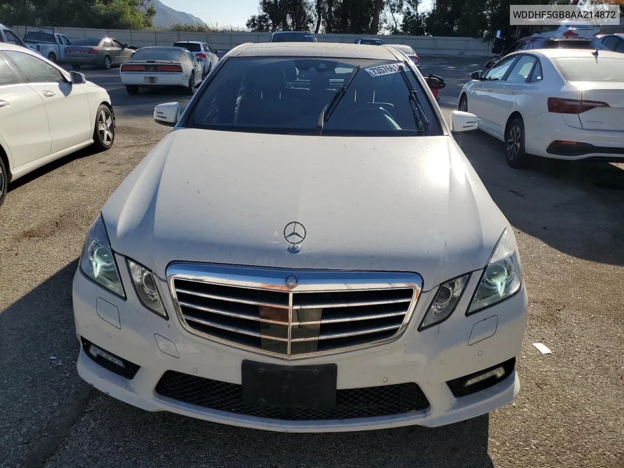 2010 Mercedes-Benz E 350 VIN: WDDHF5GB8AA214872 Lot: 73576614