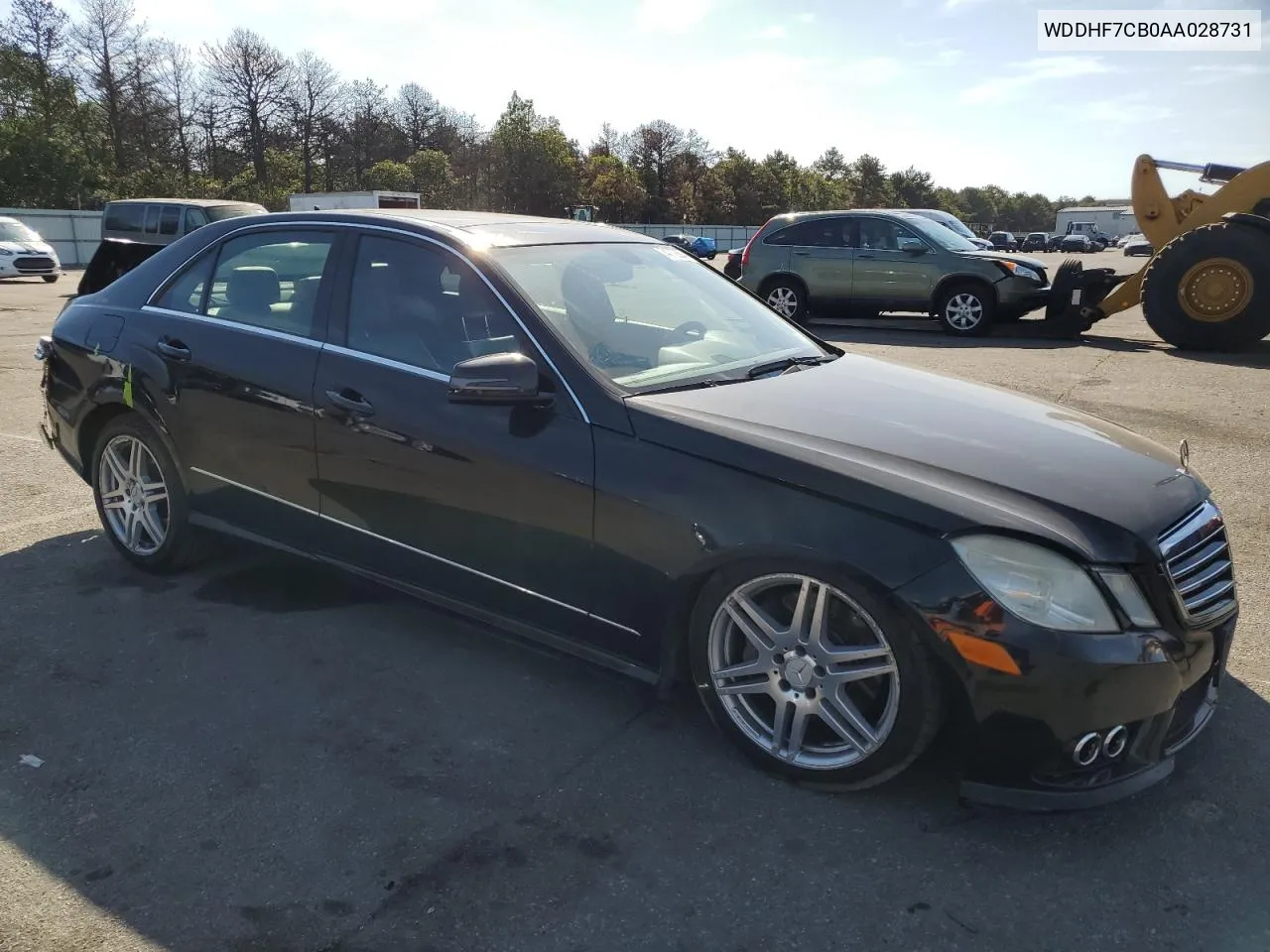 2010 Mercedes-Benz E 550 VIN: WDDHF7CB0AA028731 Lot: 74772894