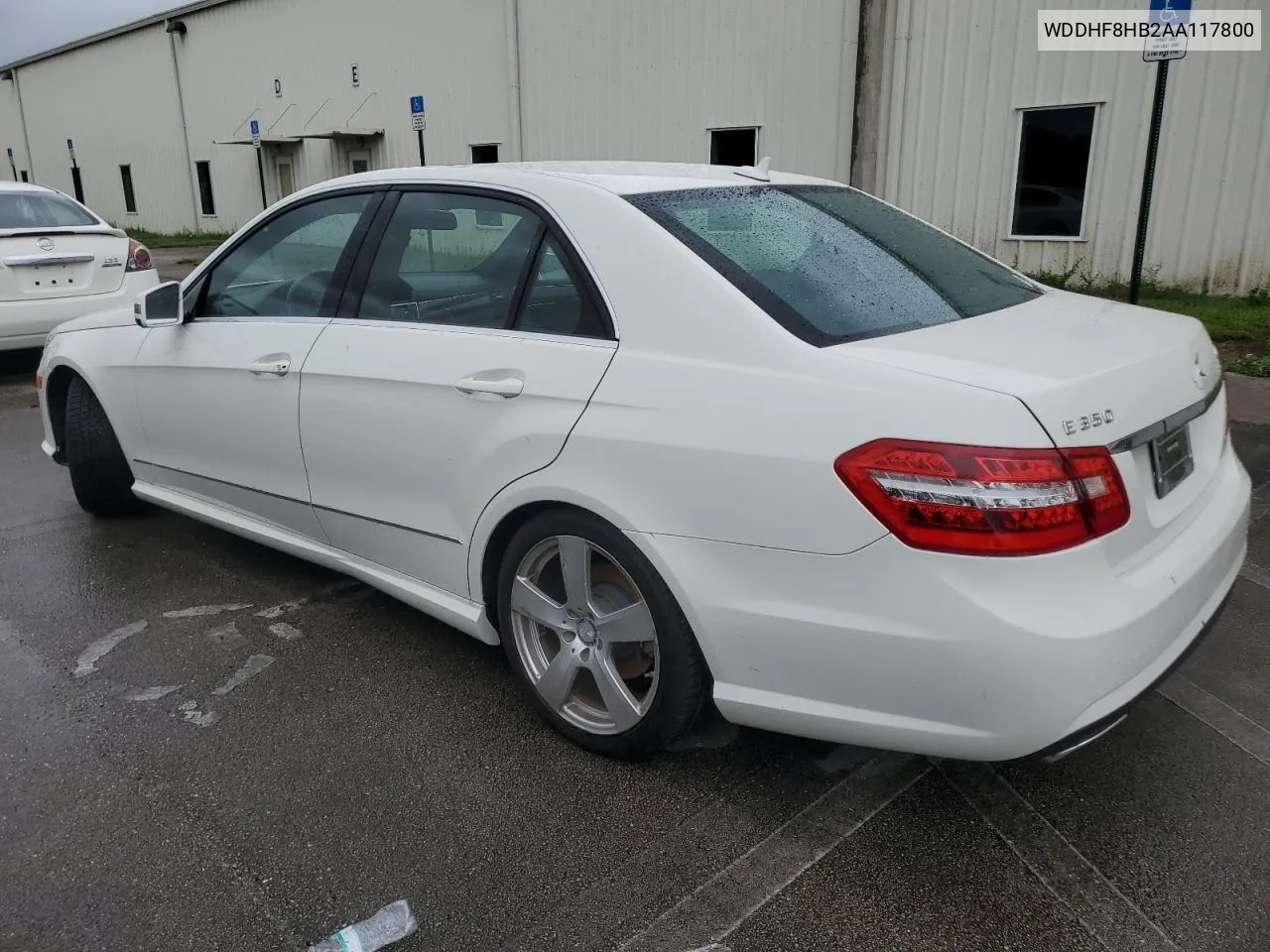 2010 Mercedes-Benz E 350 4Matic VIN: WDDHF8HB2AA117800 Lot: 75487974