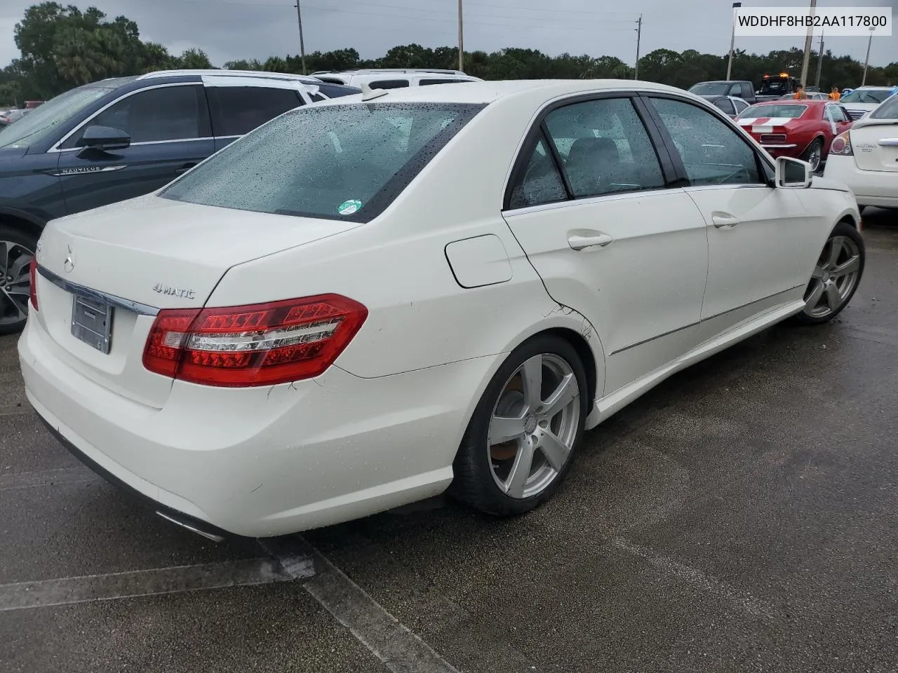 2010 Mercedes-Benz E 350 4Matic VIN: WDDHF8HB2AA117800 Lot: 75487974