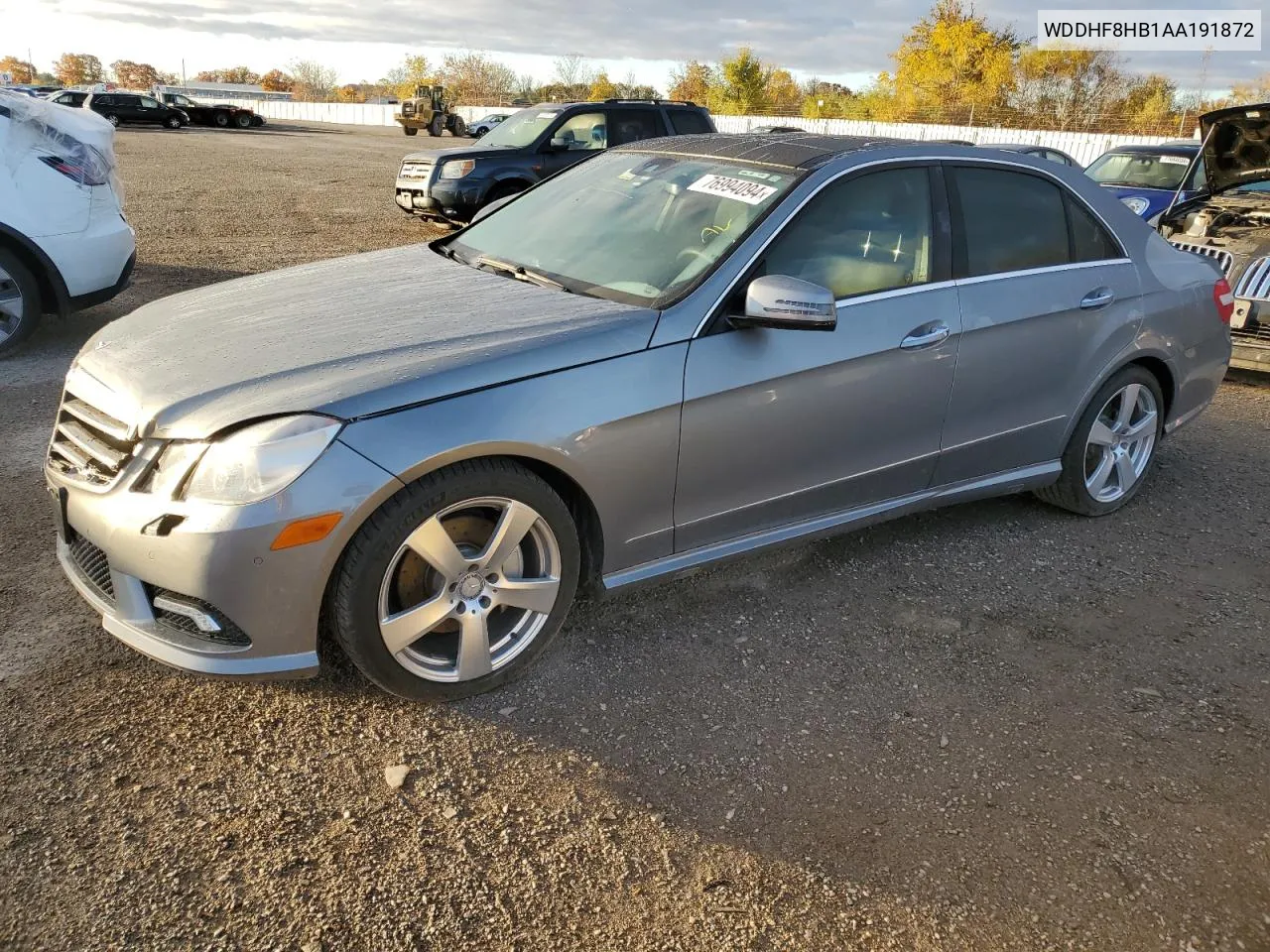 2010 Mercedes-Benz E 350 4Matic VIN: WDDHF8HB1AA191872 Lot: 76994094