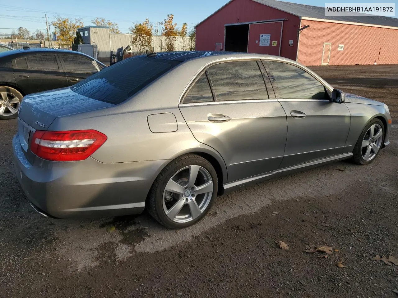 2010 Mercedes-Benz E 350 4Matic VIN: WDDHF8HB1AA191872 Lot: 76994094