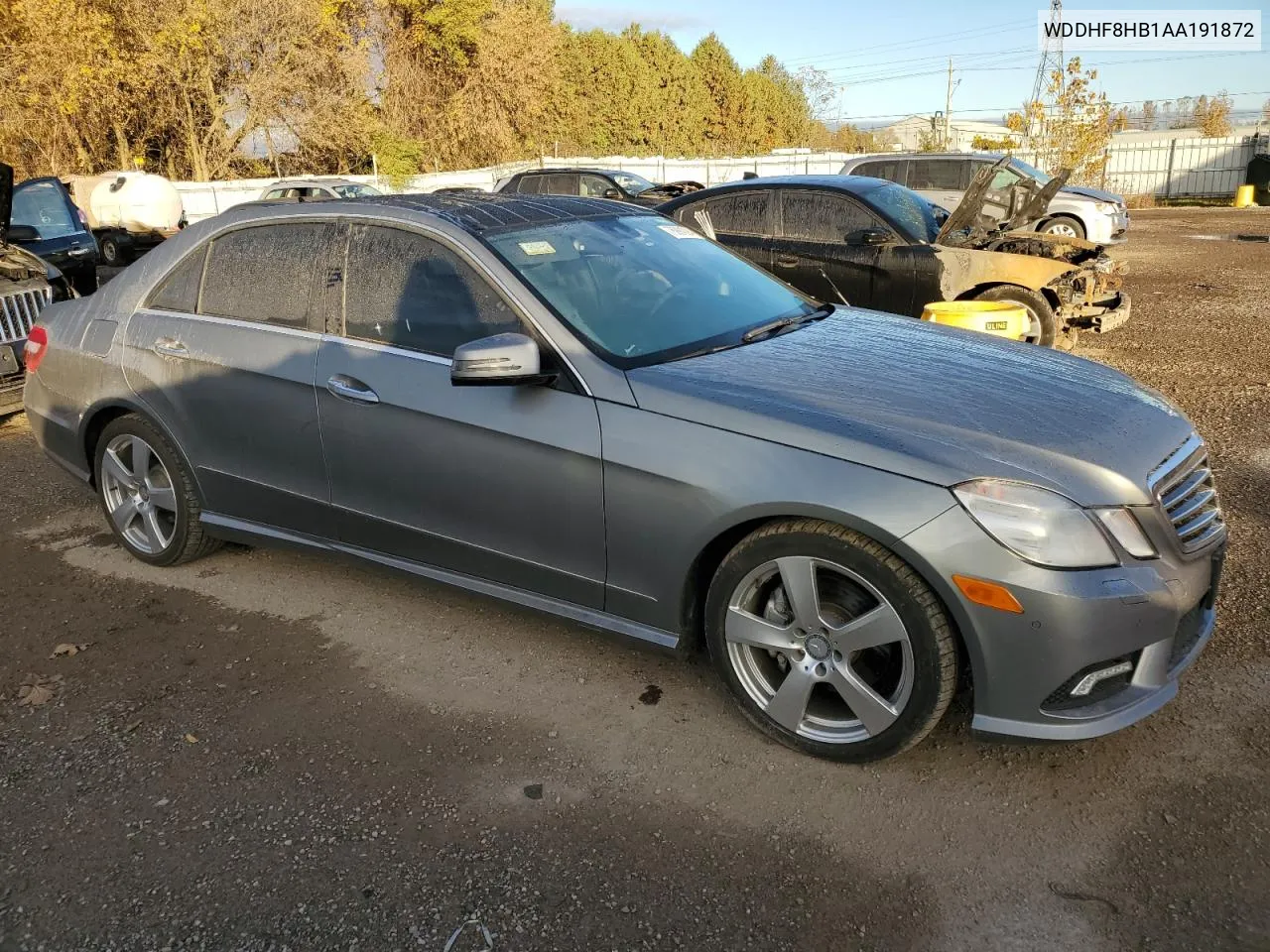 2010 Mercedes-Benz E 350 4Matic VIN: WDDHF8HB1AA191872 Lot: 76994094